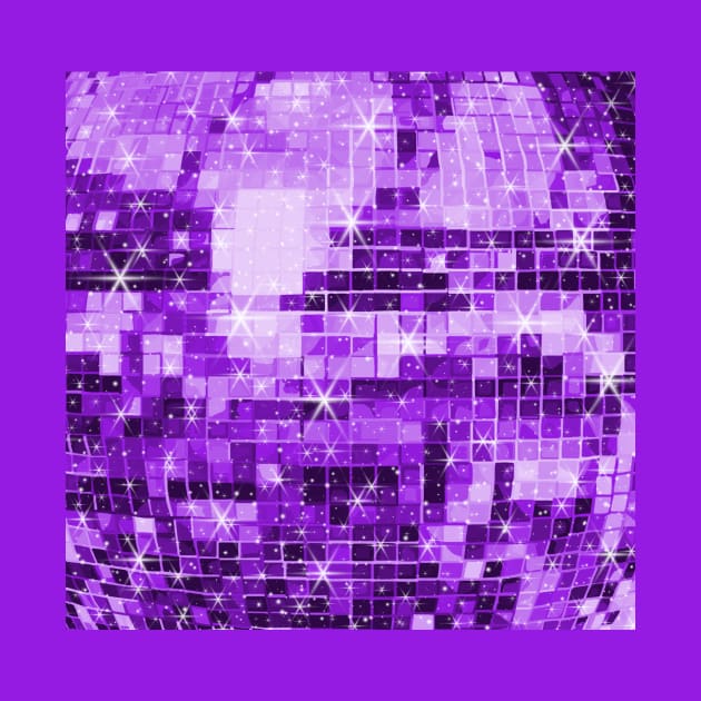 Twinkle Purple Disco Ball Pattern by Art by Deborah Camp