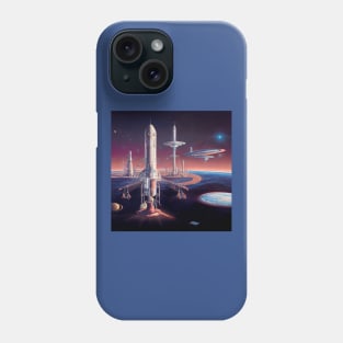 Interplanetary Spaceport Phone Case