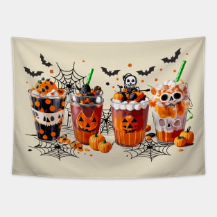 Halloween Coffee Cups Tapestry