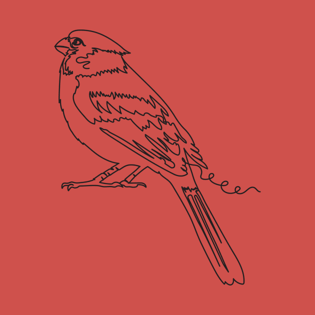 Continuous Line Cardinal by SWON Design