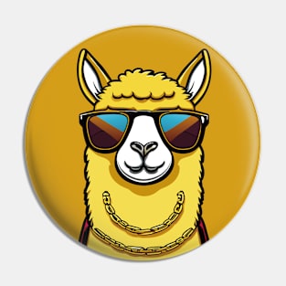 Llama Swagger: Bling and Shades Pin