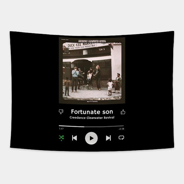 Stereo Music Player - Fortunate Son Tapestry by Stereo Music