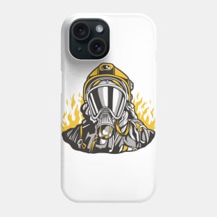 firefighter-in-uniform Phone Case