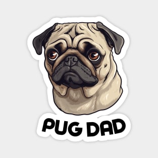 Pug Dad Funny Gift Dog Breed Pet Lover Puppy Magnet