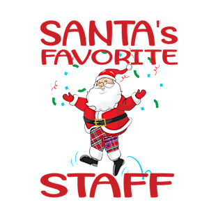 Funny Santa's Favorite Staff T-Shirt