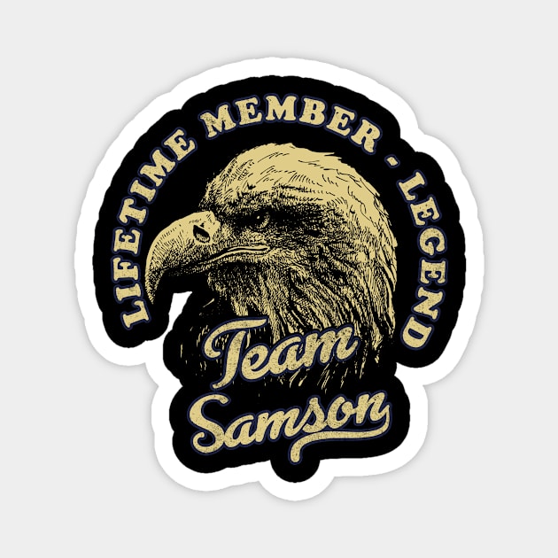 Samson Name - Lifetime Member Legend - Eagle Magnet by Stacy Peters Art