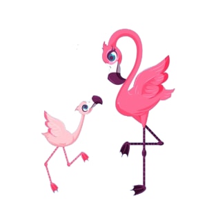 Momma & Baby Flamingos T-Shirt