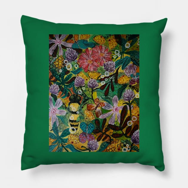 Butterflies and Bee Pillow by MJDiesl