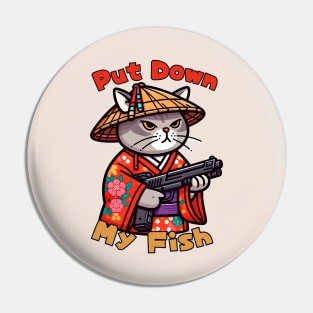 Shooting cat Pin