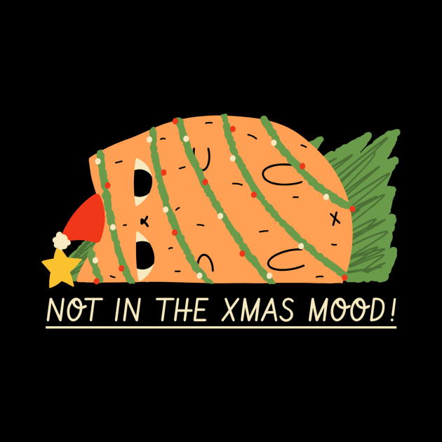 Not in the Christmas Mood, cat t shirt design by Kamran Sharjeel