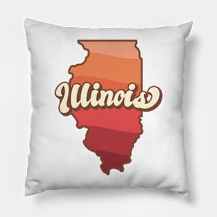 Illinois Retro Pillow