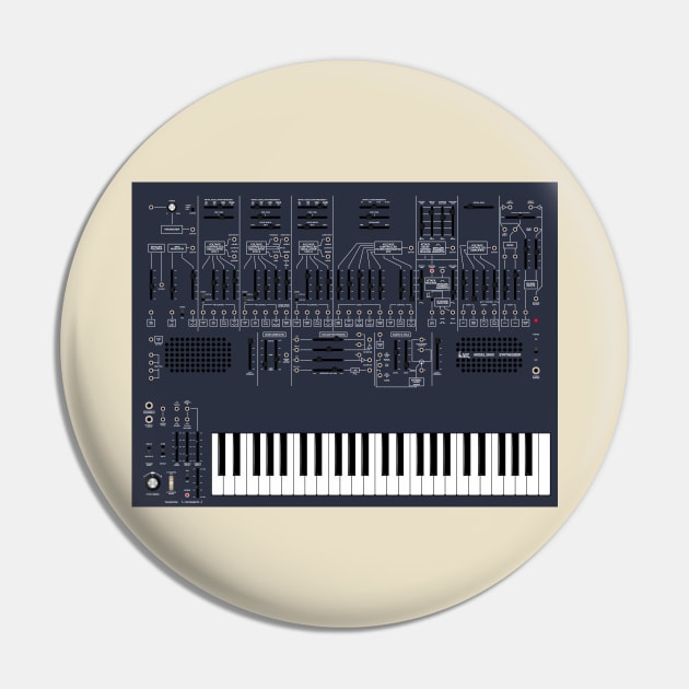 ARP 2600 - White/Blue - With Keyboard Pin by RetroFitted