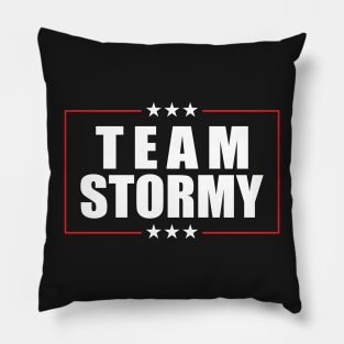 Team Stormy (Red Border) Pillow