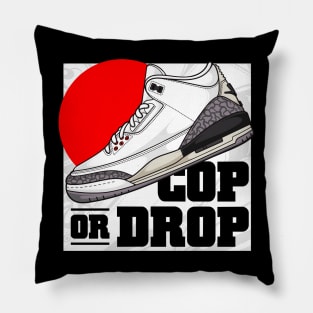 AJ 3 Retro White Cement Shoes Pillow