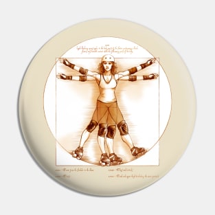 Vitruvian Derby Girl Pin