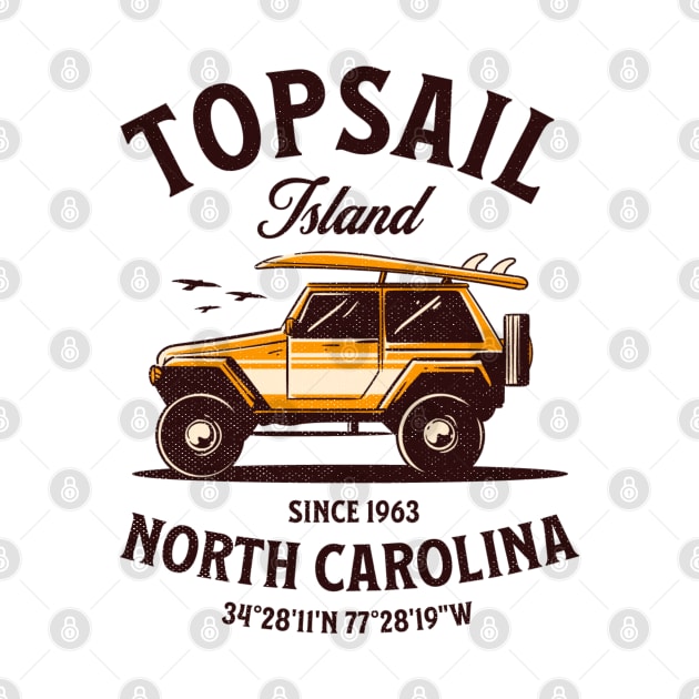 Topsail Island, NC Surfboard Vacationing by Contentarama