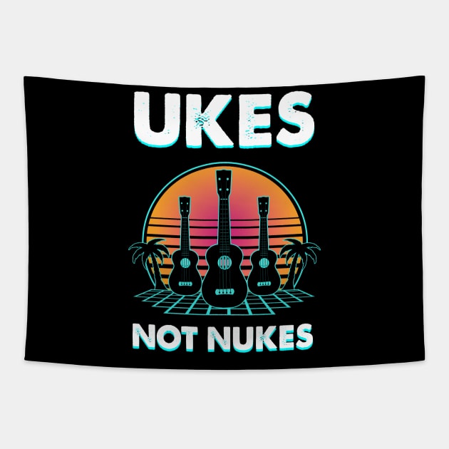 ukes not nukes Tapestry by jamboi