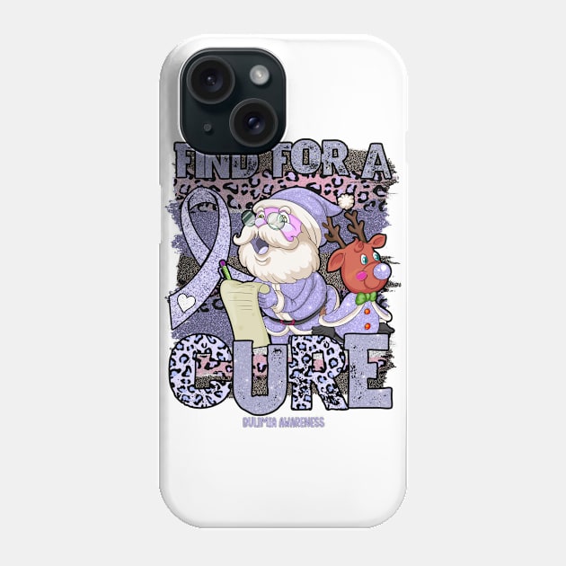 bulimia Awareness - leopard christmas cure santa claus Phone Case by Lewis Swope