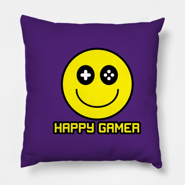 Happy Gamer Pillow by Hotshots