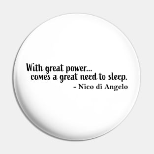 Nico di Angelo quote - Percy Jackson inspired design Pin