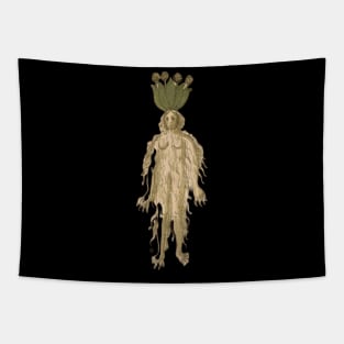 Human Mandrake Roots Herbal Medieval Plant Lover Romantic Spiritual Art Tapestry