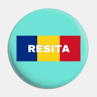 Resita City in Romanian Flag Pin