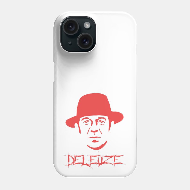 Deleuze Metal Font - French Philosophy Rhizome Author Phone Case by isstgeschichte