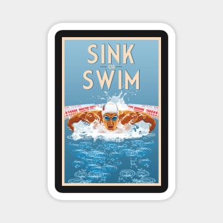 Sink or Swim, Motivational Poster Magnet