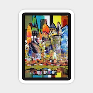 city of london abstract painting Magnet