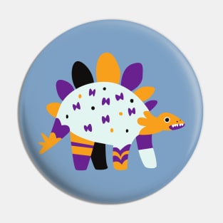 Cute Stegosaurus Multicolored Dino Pin