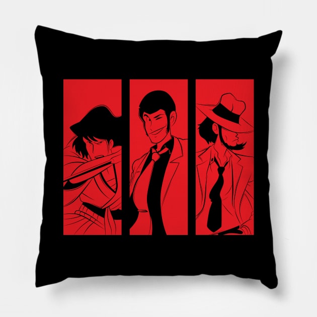 037c Lupin Red Pillow by Yexart