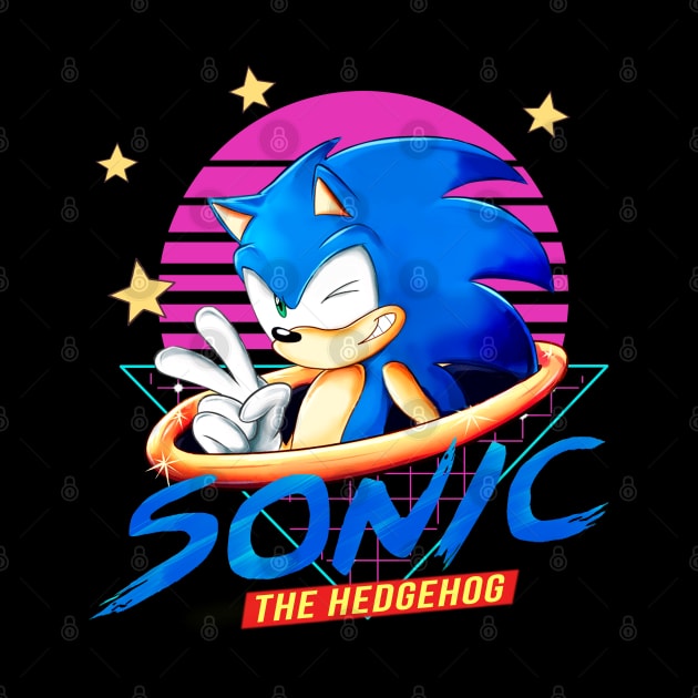 sonic with background black by genomilo