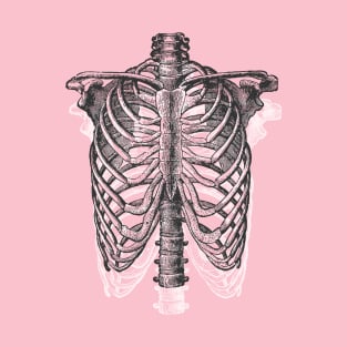 Anatomical Ribcage •  Pastel Goth T-Shirt