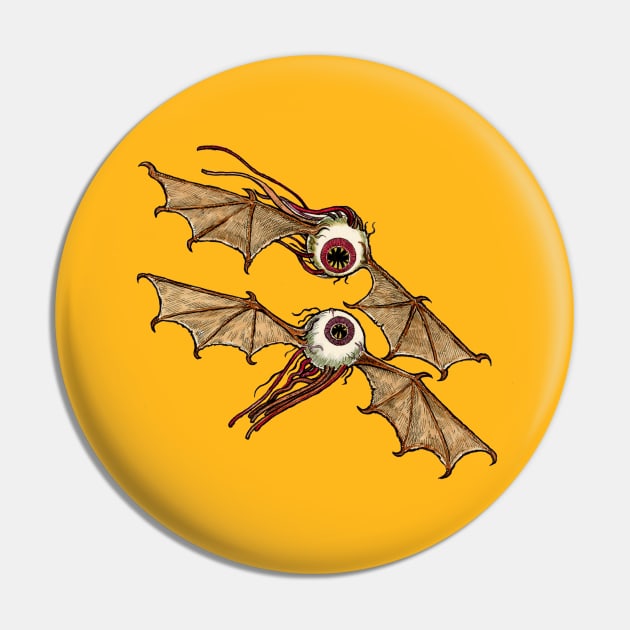 TWO FLYING EYEBALLS Pin by Armadillo Hat