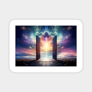 Door Gate Otherworldly Dimension Fantastic Landscape Surrealist Magnet