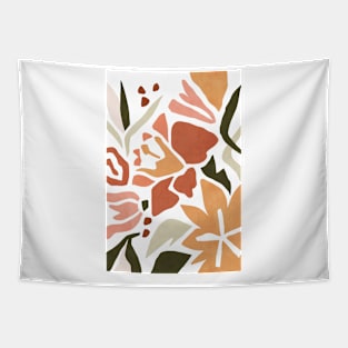 Colorful abstract florals Tapestry