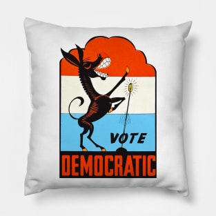 American Vote Democratic Vintage Pillow