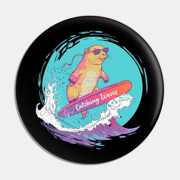Catching Waves: Surfing Serenity Pin by Visual Arts Oasis