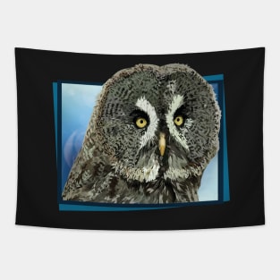 Gray owl Tapestry