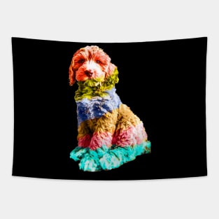 Rainbow Cockapoo Tapestry