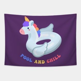 Pool and Chill with Unicorn Tapestry