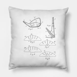 Golf Club Vintage Patent Hand Drawing Pillow