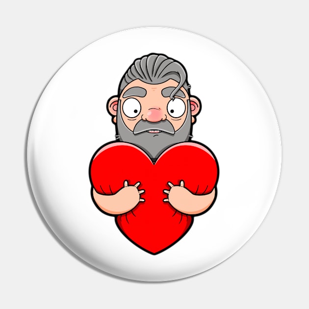 Hot Silver Daddy Hug Pin by LoveBurty