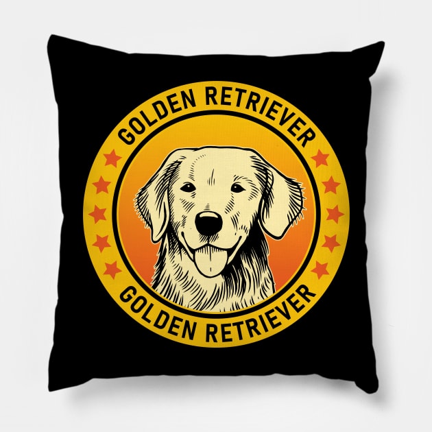 Golden Retriever Dog Portrait Pillow by millersye