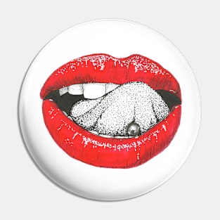 Desiring lips Pin