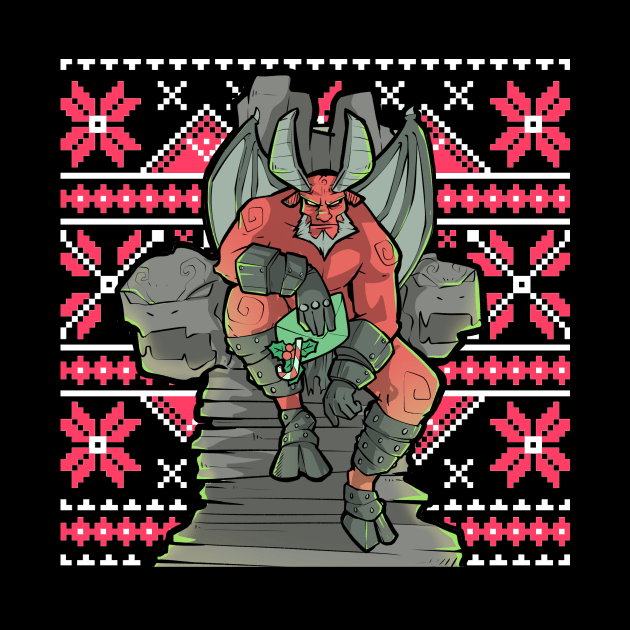 Ugly Christmas Satan Satanic Santa Devil Gothic Occult Goth by TellingTales