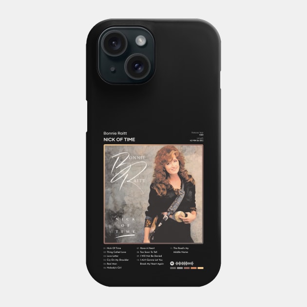 Bonnie Raitt - Nick Of Time Tracklist Album Phone Case by 80sRetro