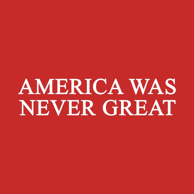America Was Never Great T-Shirt by dumbshirts