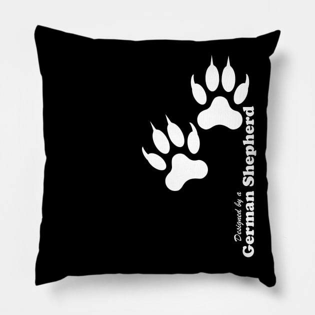 German Shepherd Pawprints Pillow by TCP