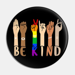 Sign Language Hand Talking LGBT Gay Les Pride ASL Pin